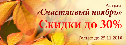 Акция Счастливый ноябрь
