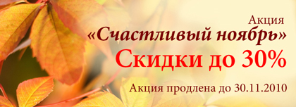 Акция Счастливый ноябрь